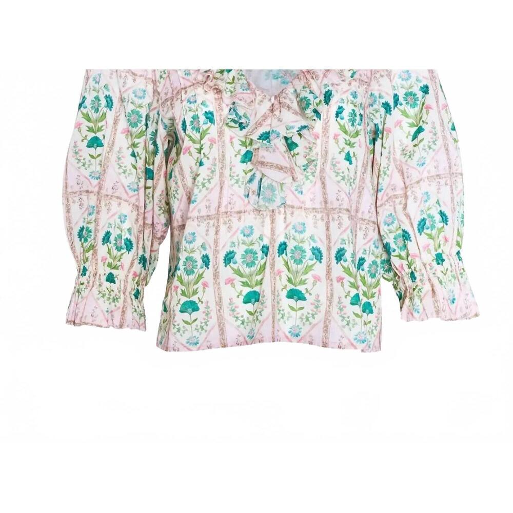 NEW HUNTER BELL women's trellis imogen top in pink